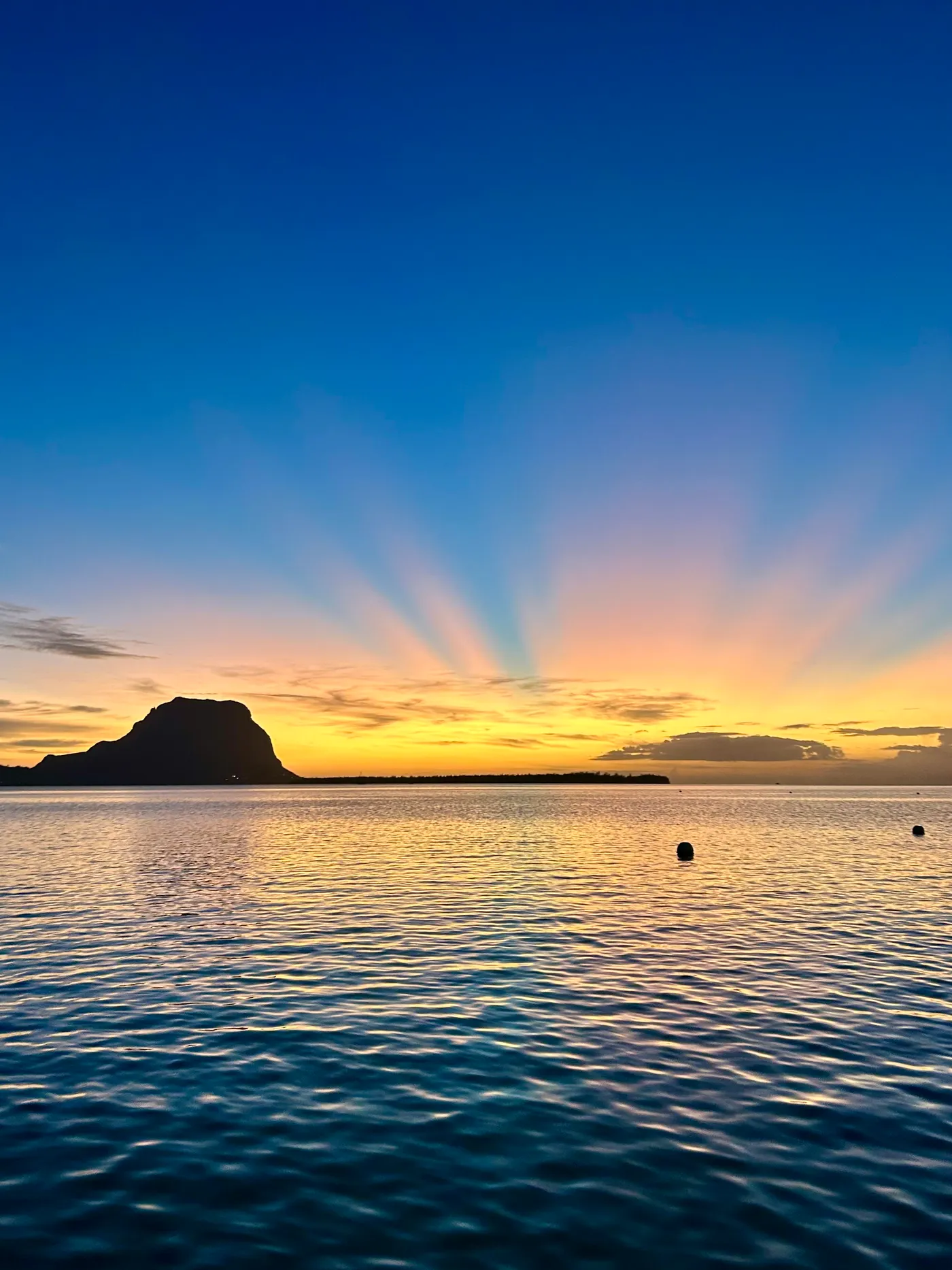 Coucher de soleil sur le lagon